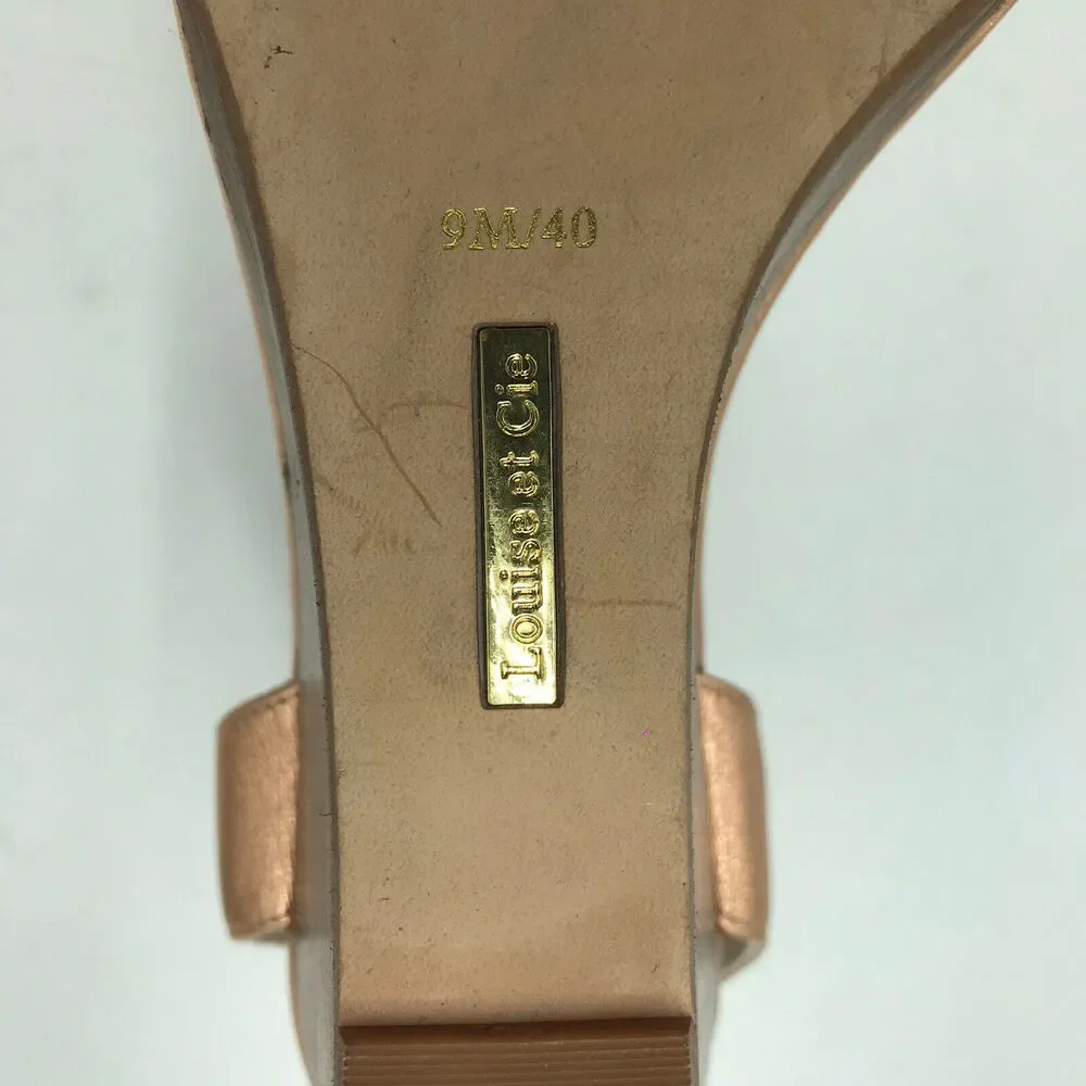 Louise et Cie Women's 9M Lo Punya Wedge Sandals Ankle Strap Rose Gold